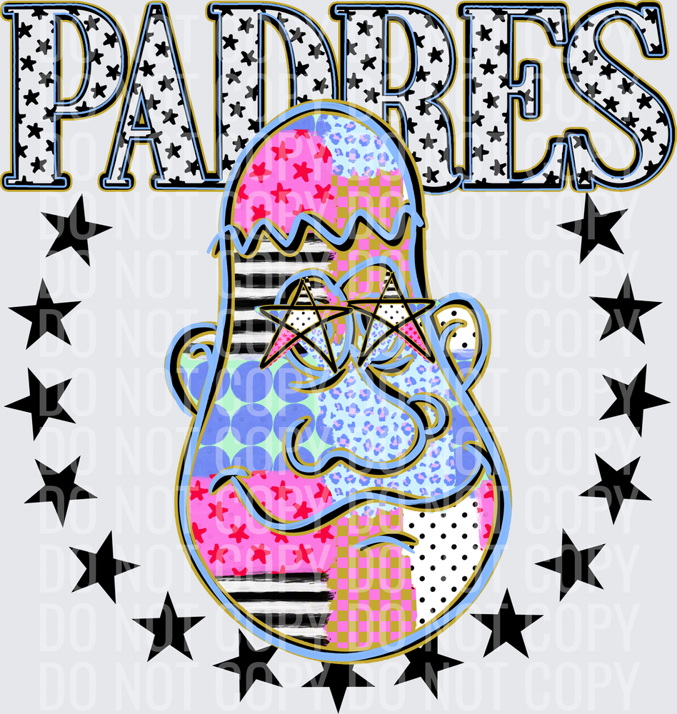 KayndiDesigns 09.26 Patchwork Varisty Stars Padres