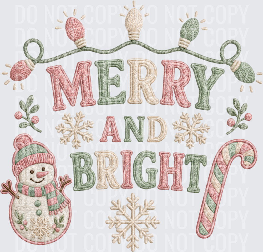 Merry and bright snowman