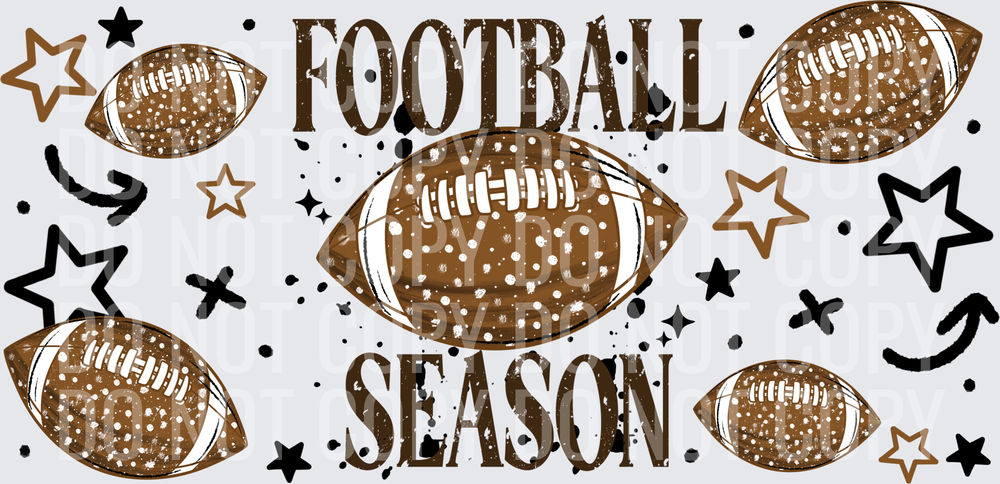 Football season polka dot 16oz wrap