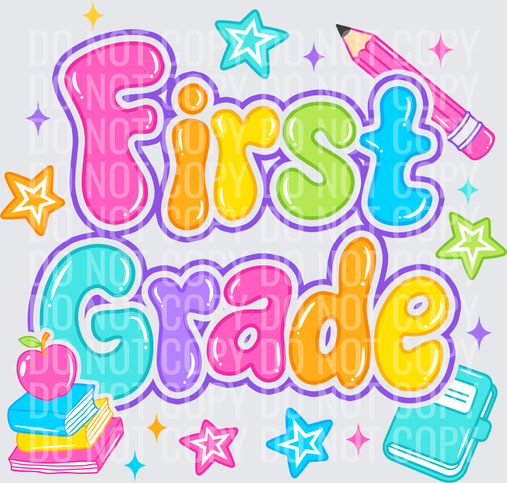 First Grade Bubble Letters