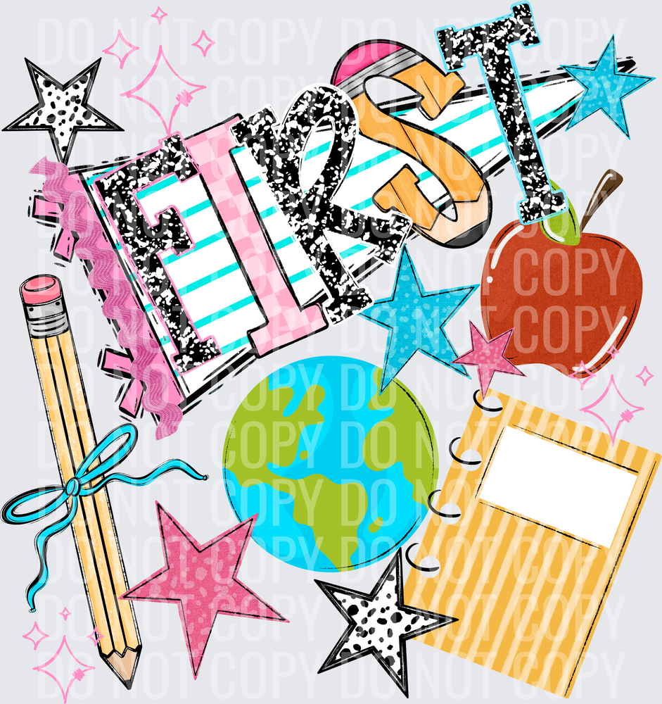 BACK TO SCHOOL NAME PENNANT FIRST