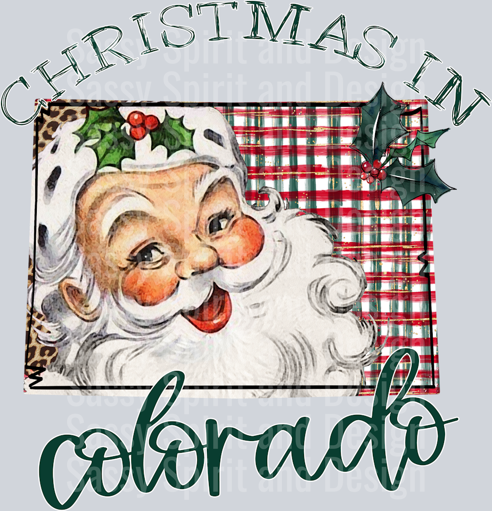 Christmas in State Santa State Set COLORADO