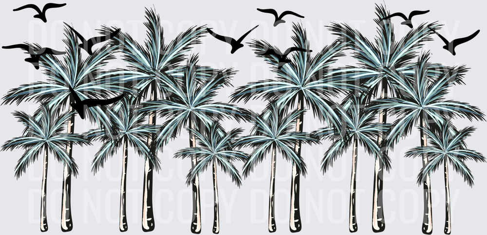 palm tree 16oz glass wrap