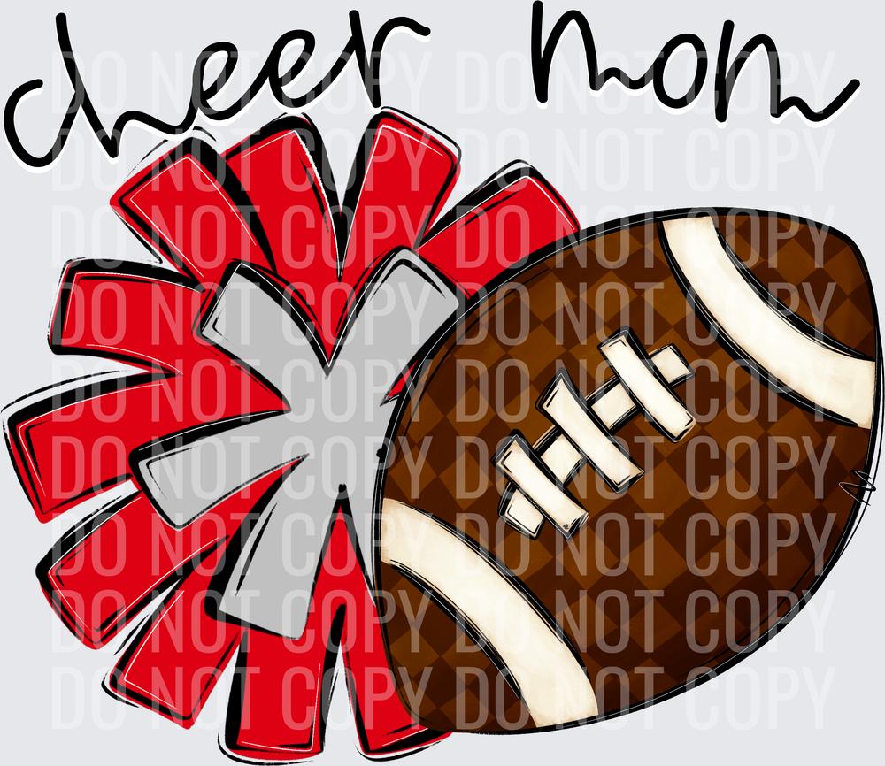 Cheer Mom - CC0926-0022 - Red-Silver