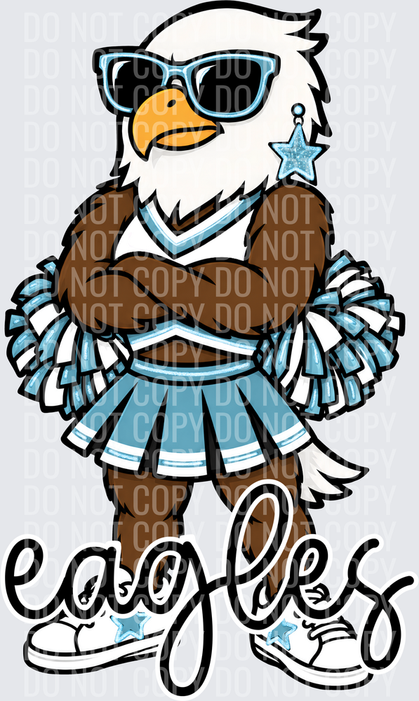 Eagles Cheer Light Blue