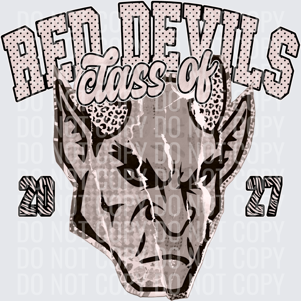KayndiDesigns 10.26 Class of 2027 Neutral Red Devils