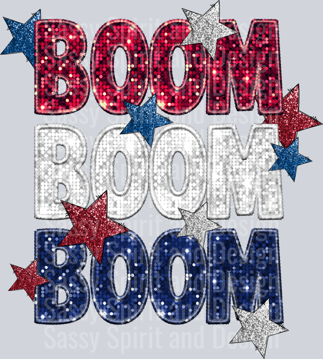 Boom Boom Boom Glitter Stars