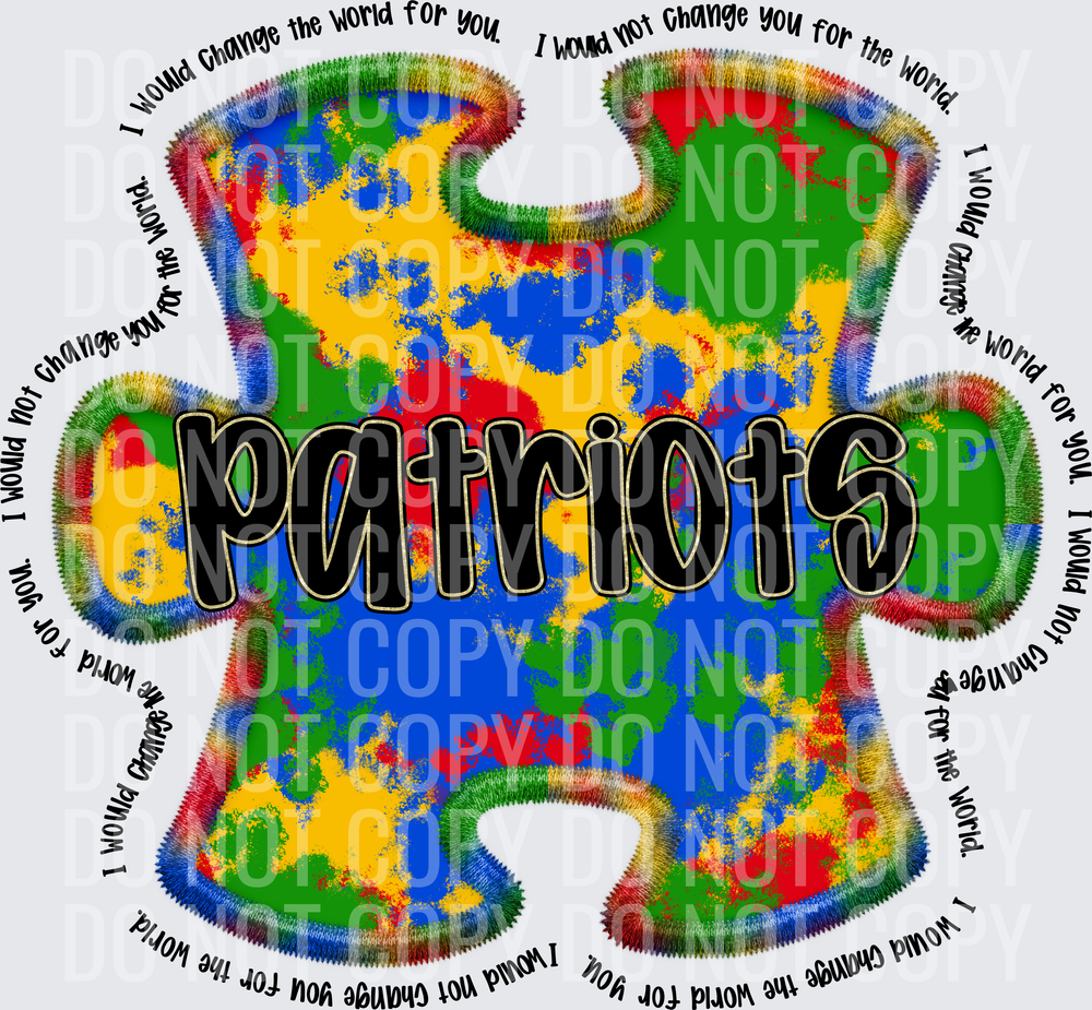 Autism Awareness puzzle mascot