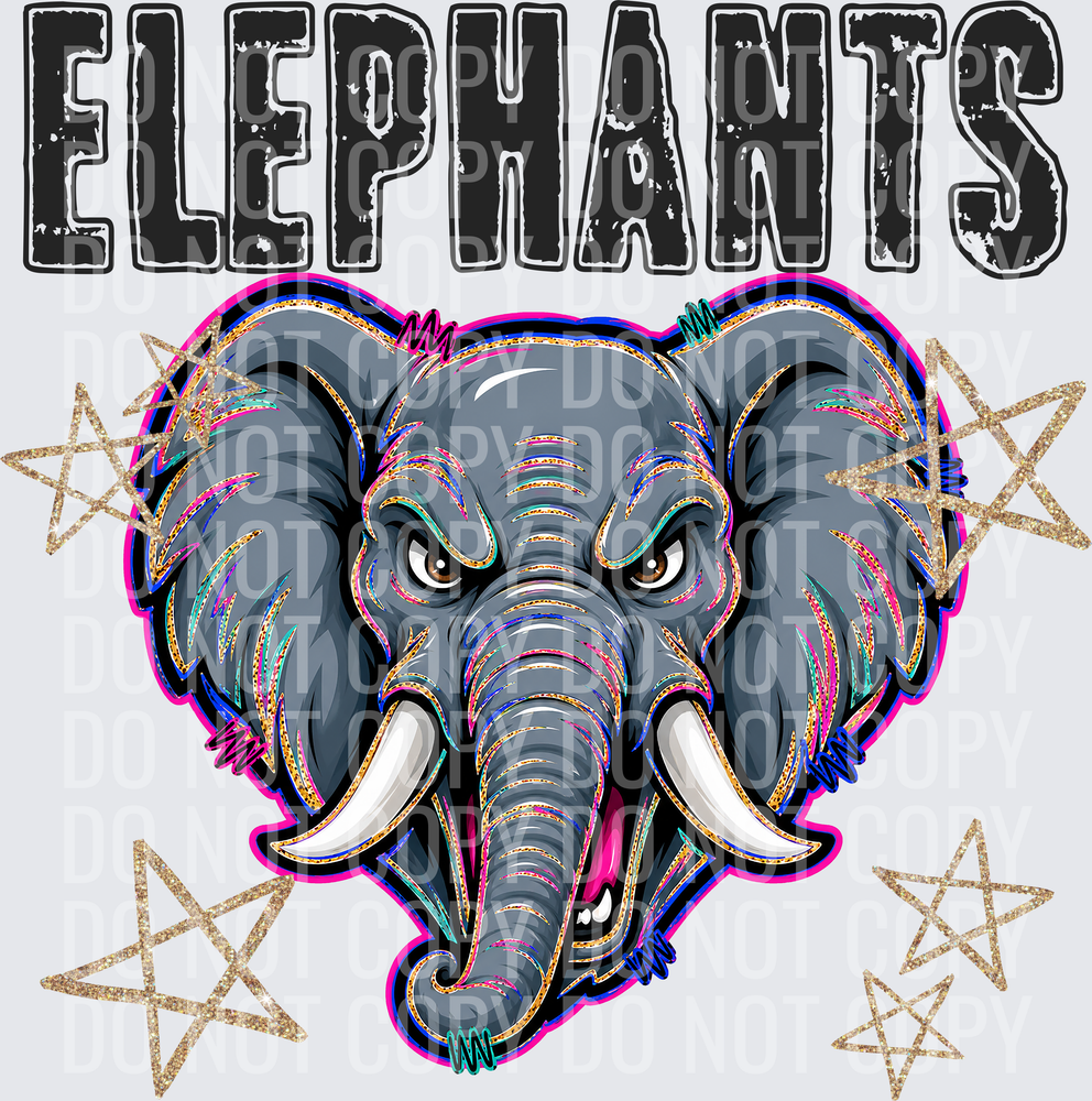 KayndiDesigns 08.26 Grunge Varsity Elephants