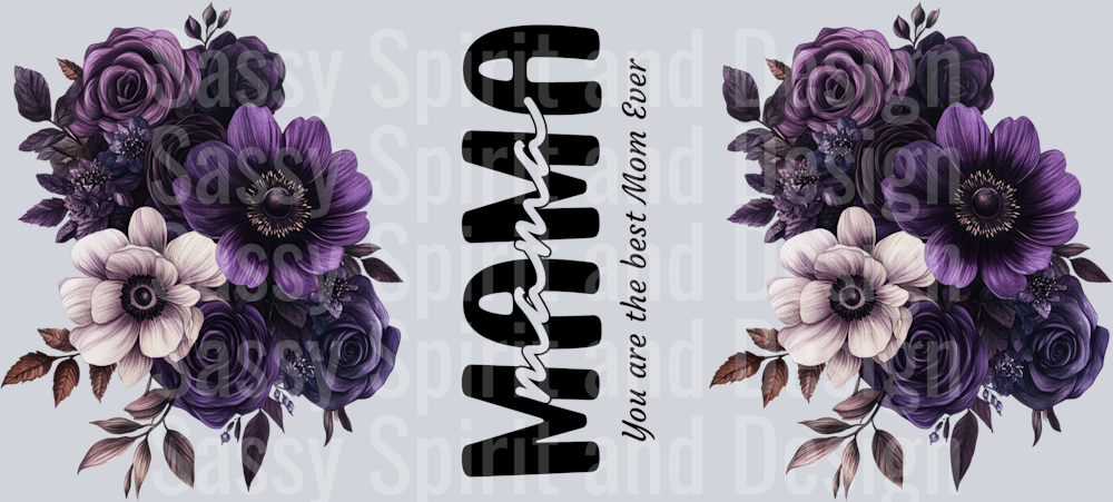 best mama ever purple floral
