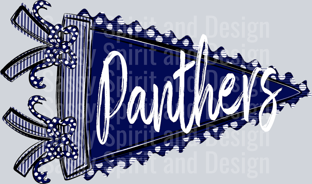 PANTHERS NAVY PENNANT FLAG