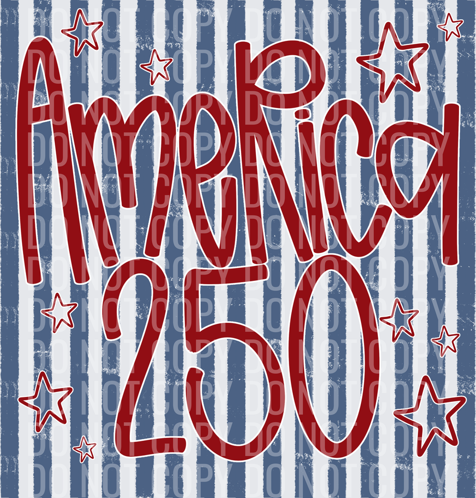 America 250 Blue Red