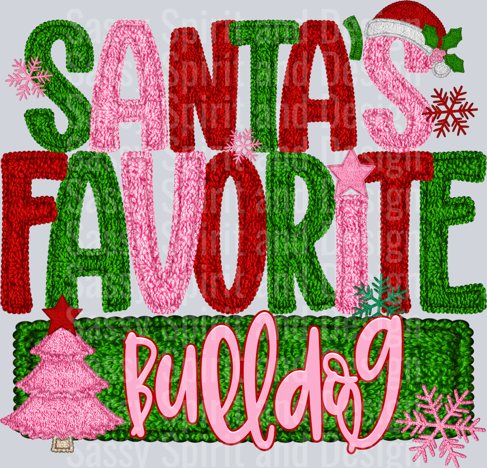 SANTAS FAVORITE BULLDOG