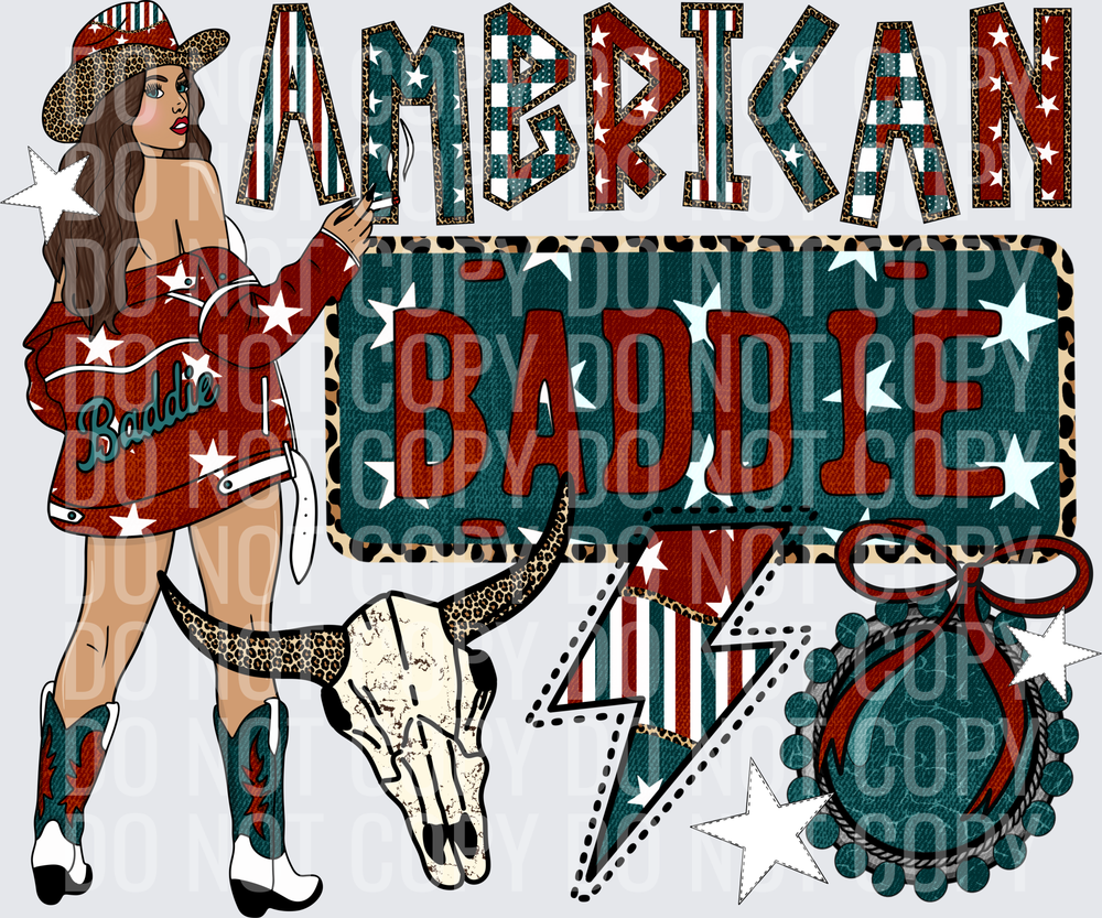 American baddie denim texture