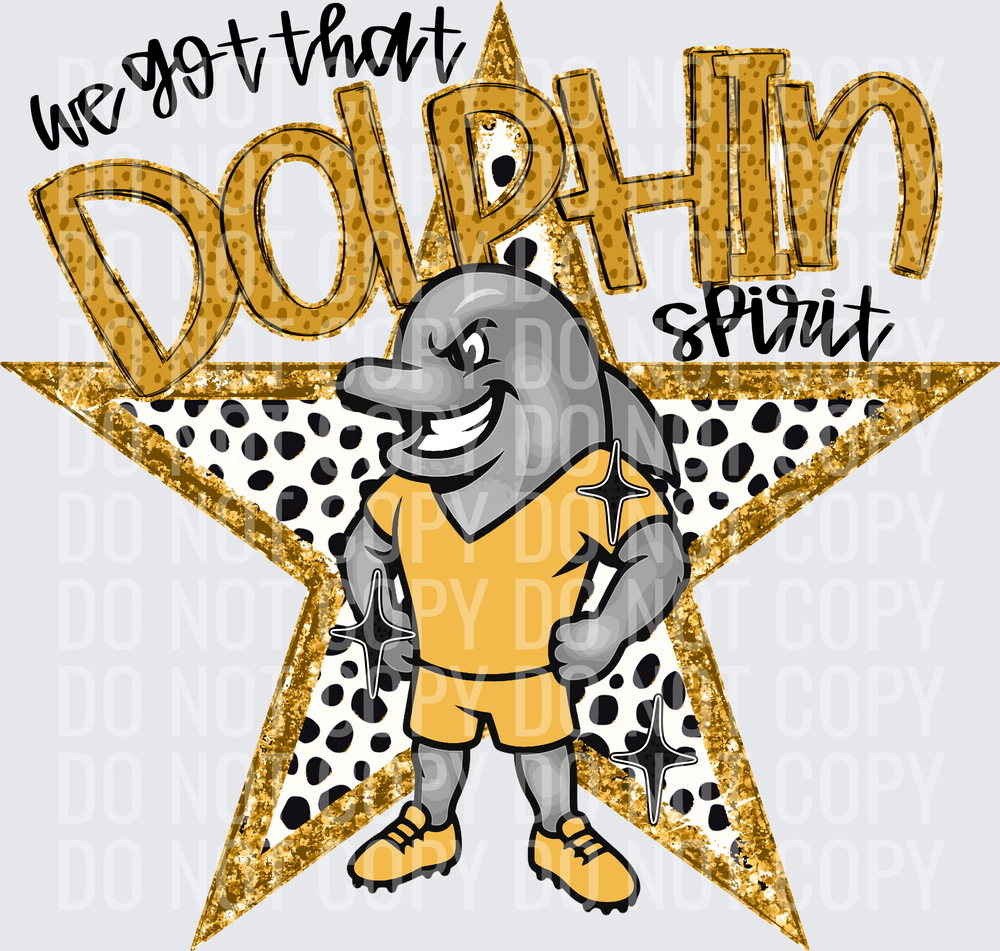KayndiDesigns 09.26 We Got That Spirit Dolphin Gold
