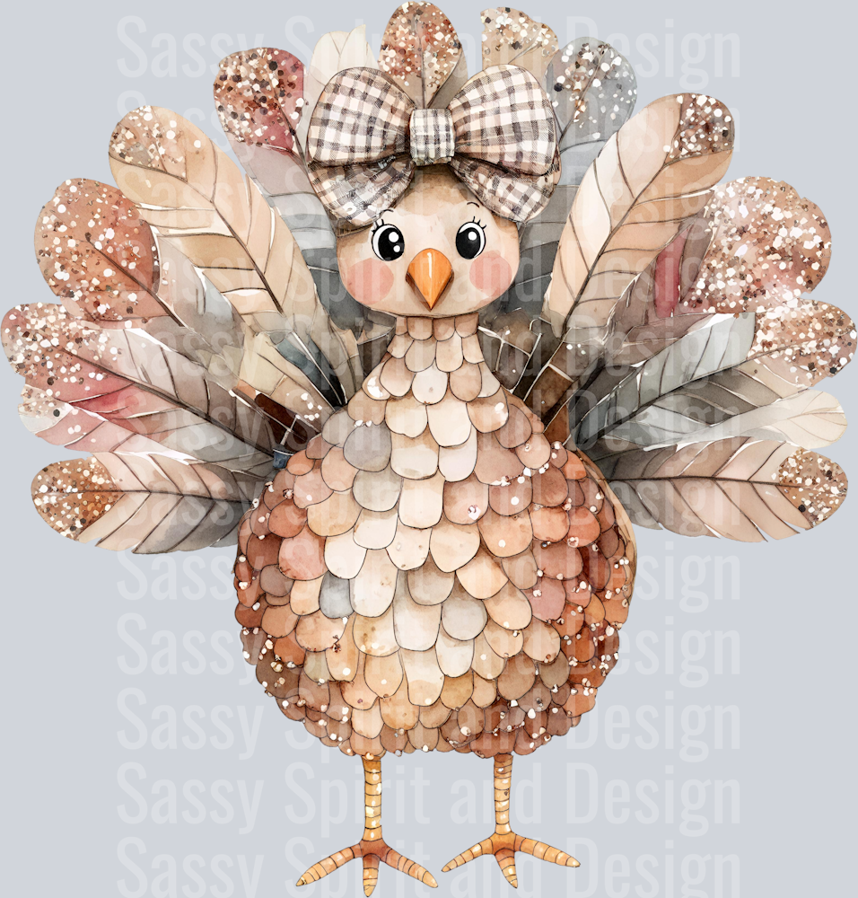 neutral glitter turkey