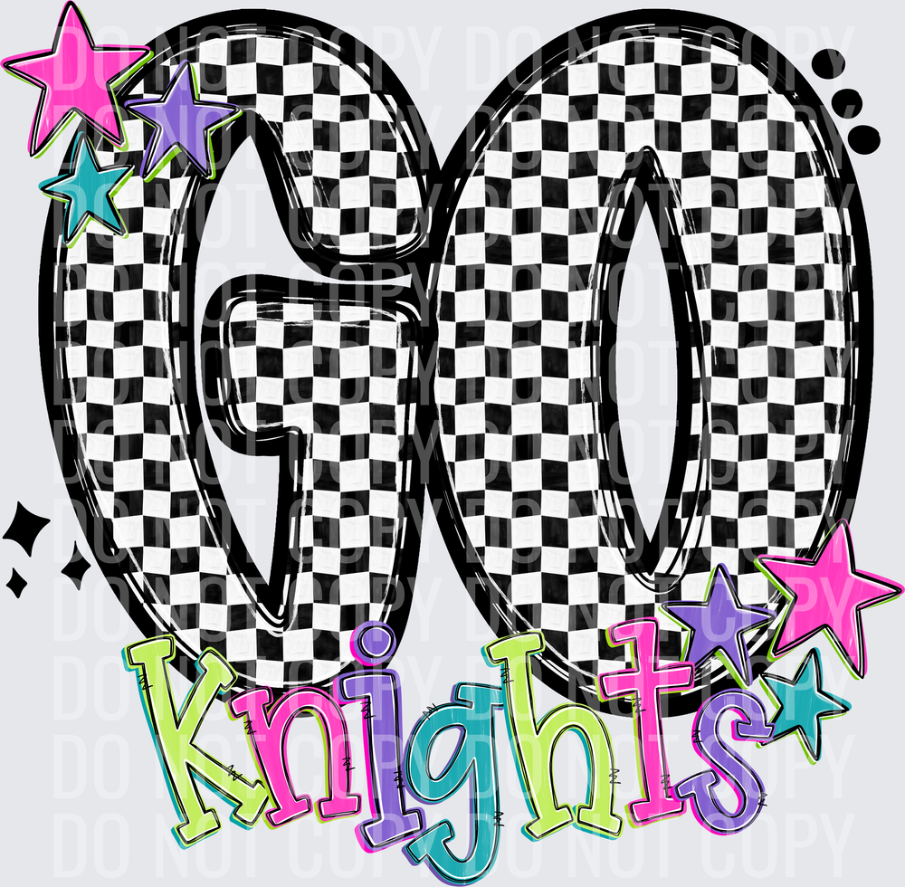 knightsGo Checker Neons 0926-0025