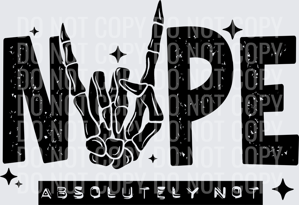 Nope black single color