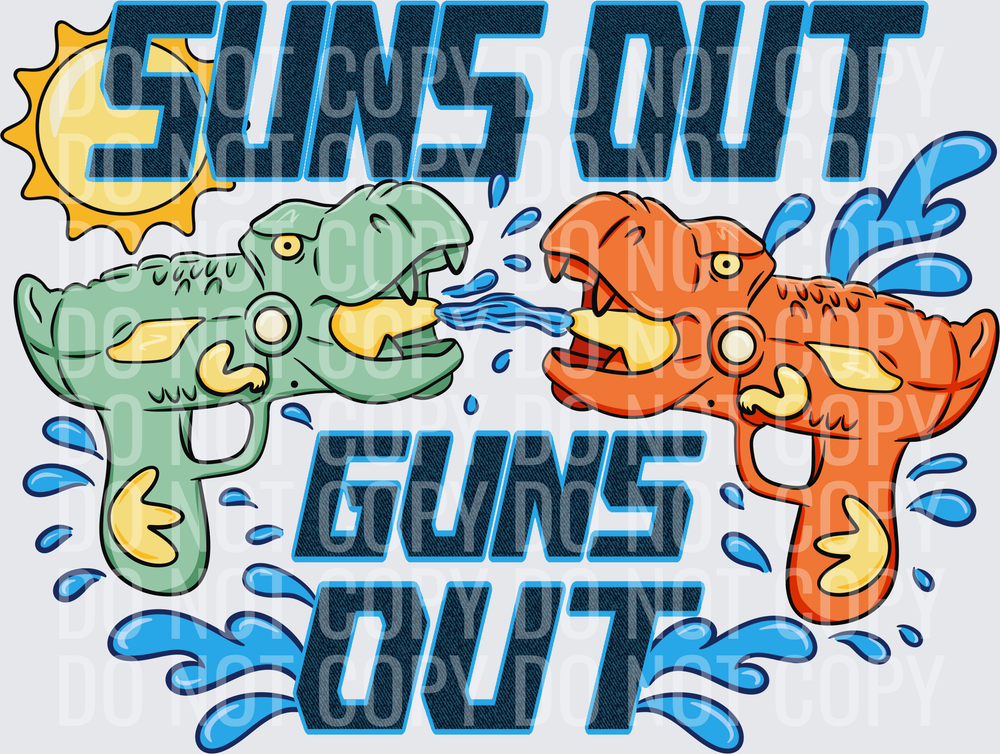 Suns out guns out boys water gun