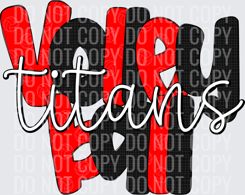 TitansRedBlack-Volleyball