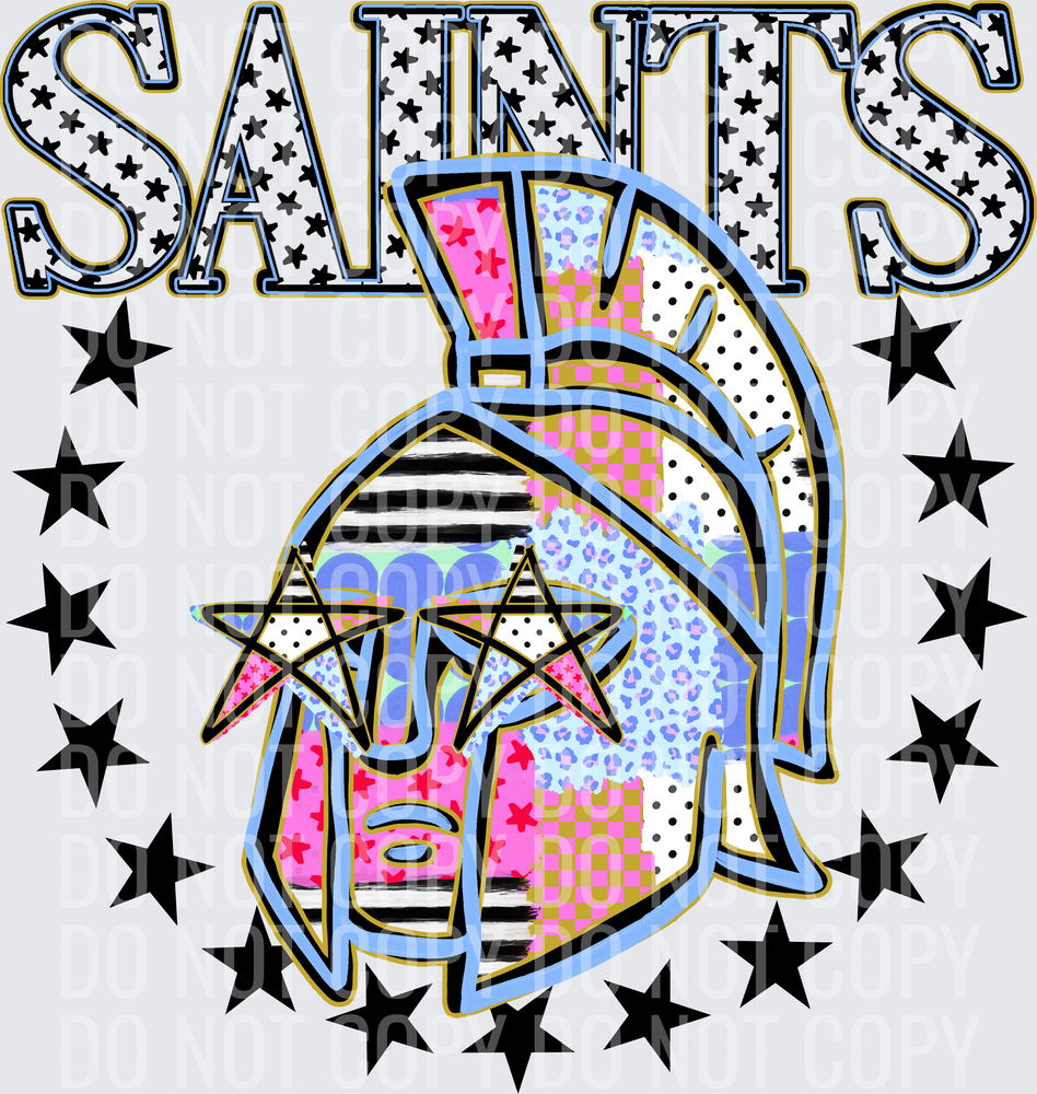 KayndiDesigns 09.26 Patchwork Varisty Stars Saints