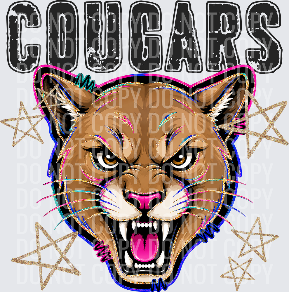 KayndiDesigns 08.26 Grunge Varsity Cougars