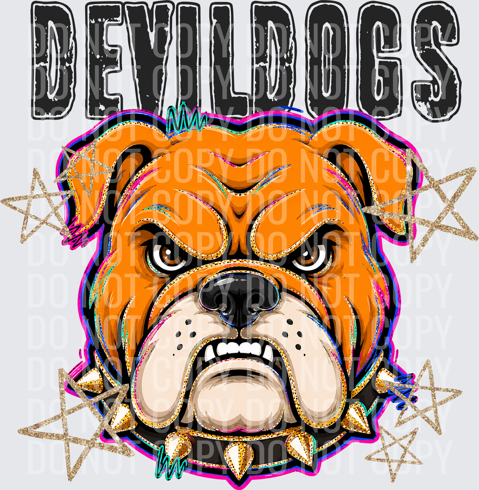 KayndiDesigns 08.26 Grunge Varsity Devil Dogs