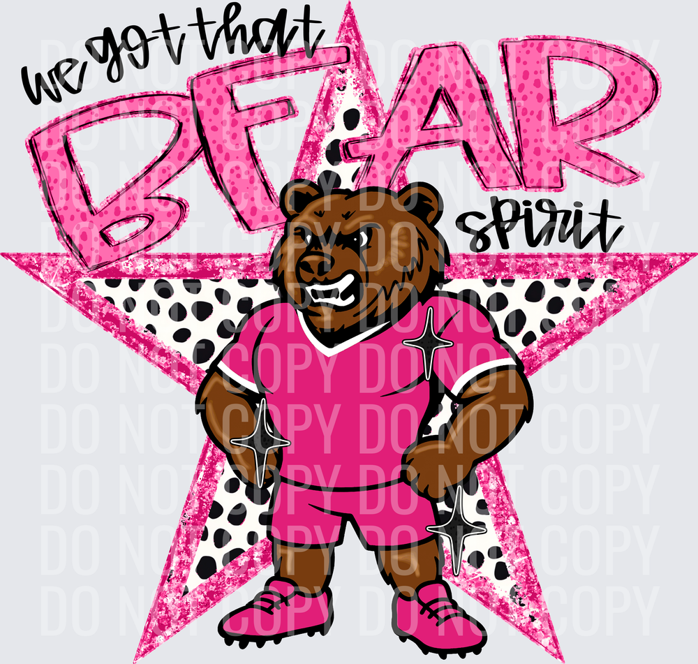 KayndiDesigns 09.26 We Got That Spirit Bear Pink