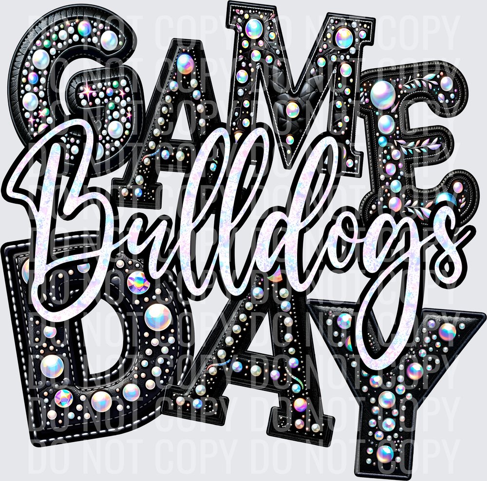 Game day leather bulldogs