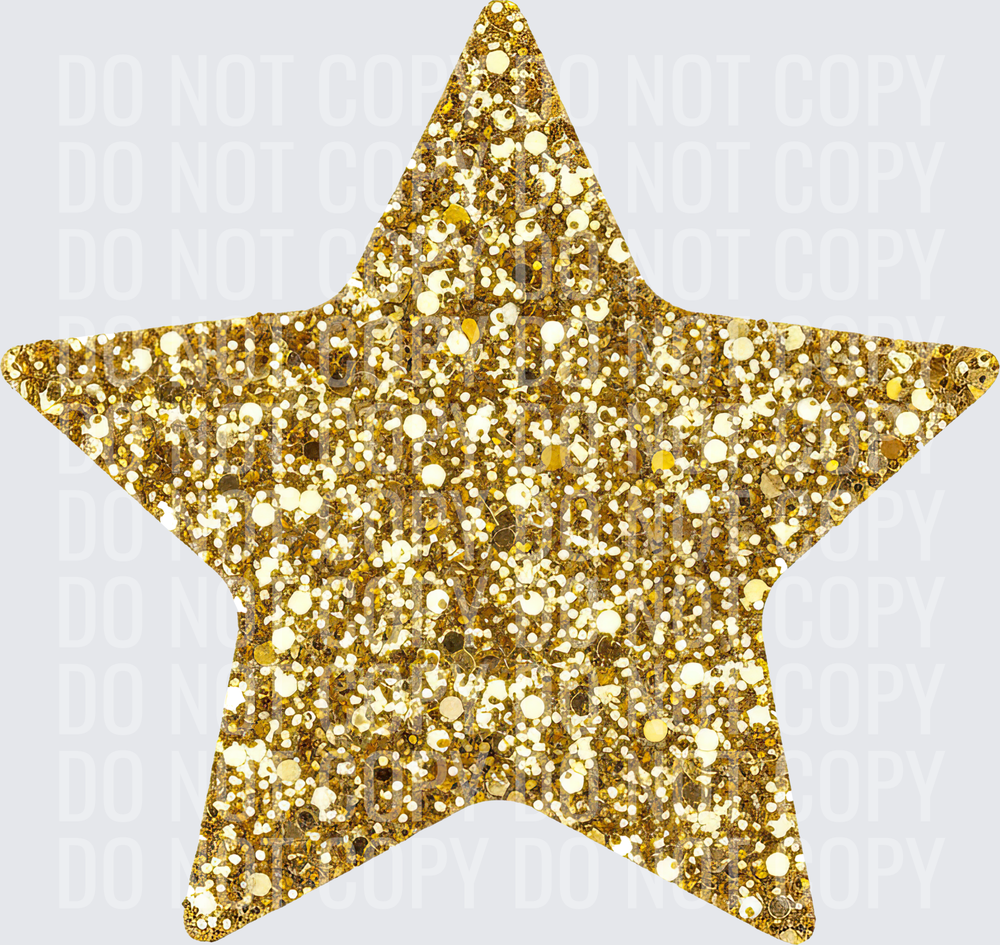 Gold Glitter Star