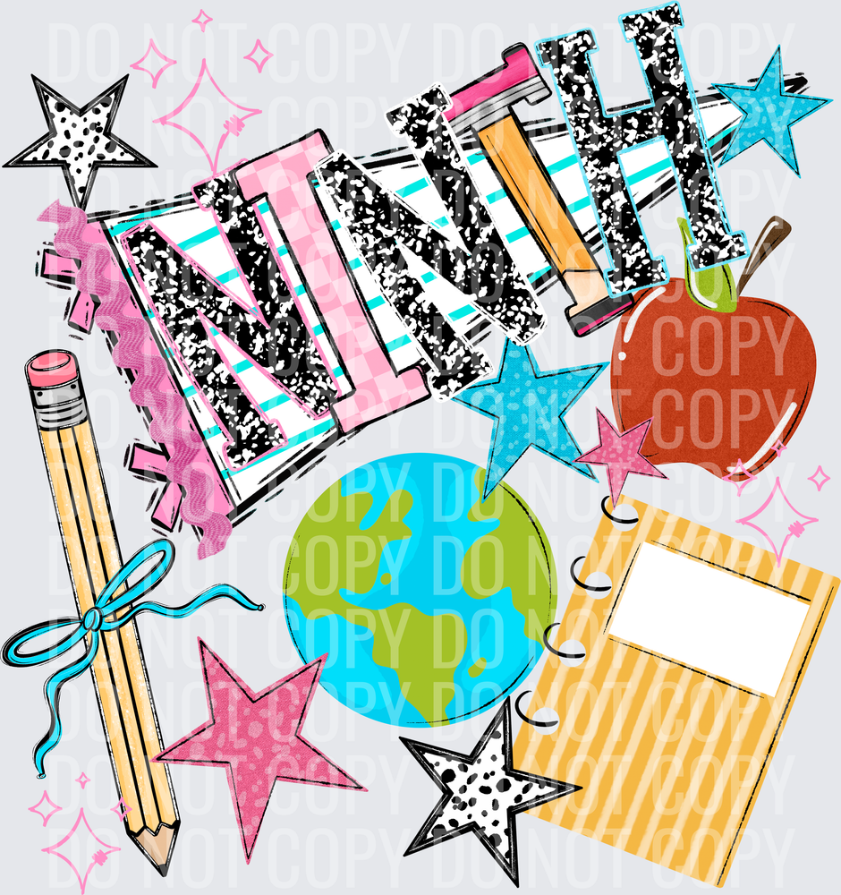 BACK TO SCHOOL NAME PENNANT NINTH