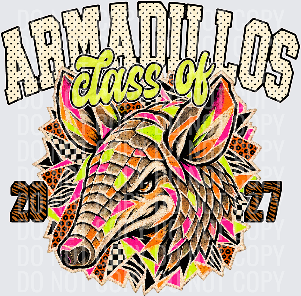 KayndiDesigns 10.26 Class of 2027 Bright Armadillos