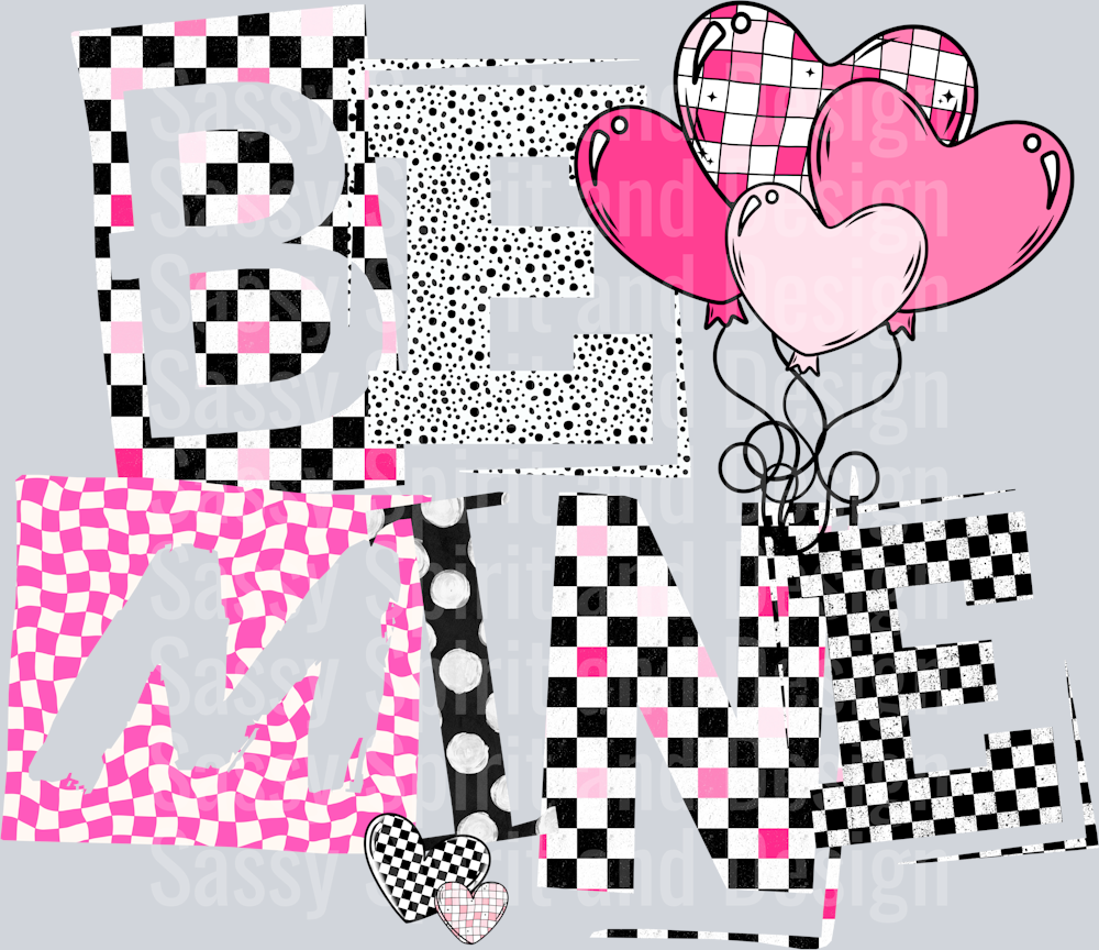 BE MINE PINK  CHECKER