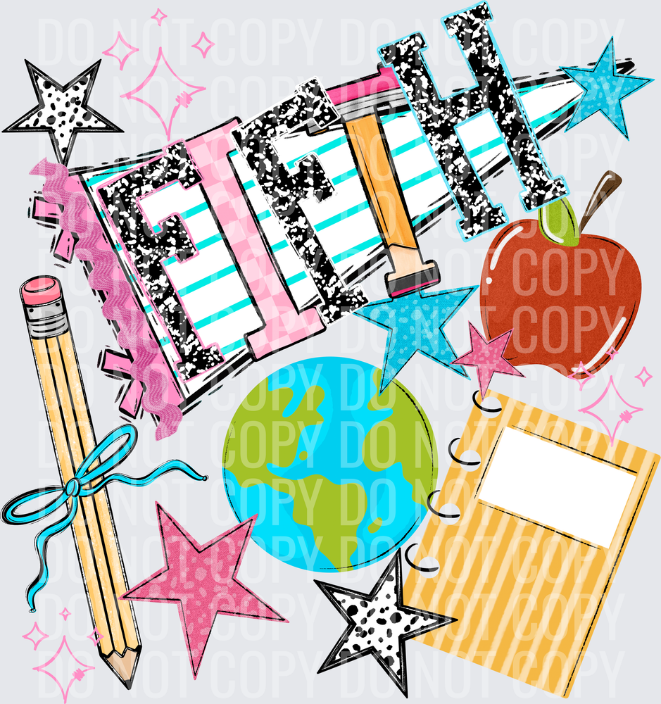 BACK TO SCHOOL NAME PENNANT FIFTH