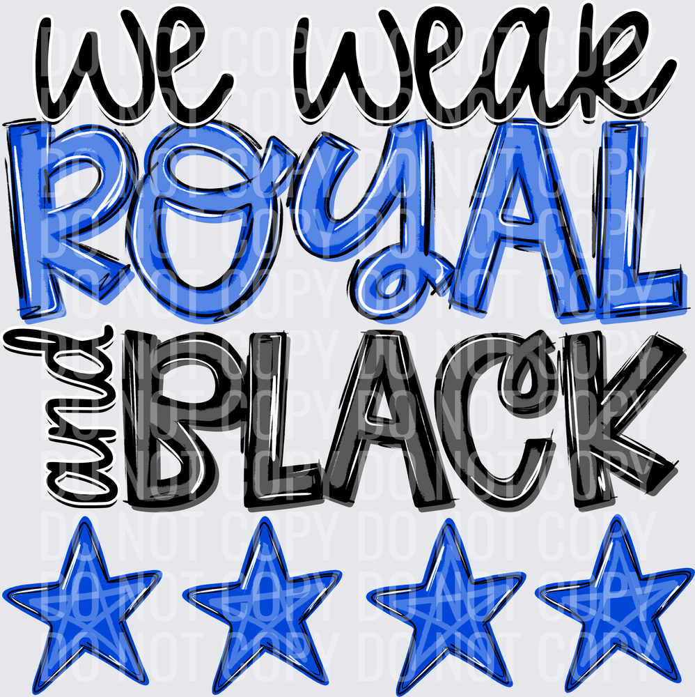 royal and black