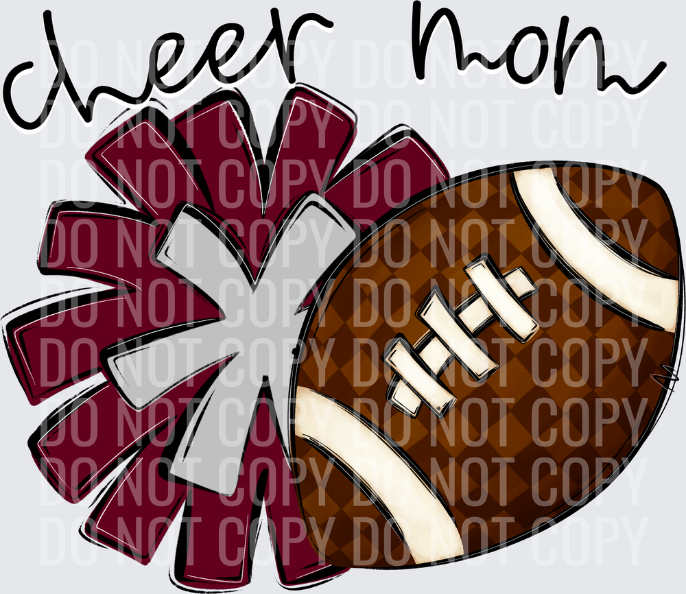 Cheer Mom - CC0926-0022 - Maroon-Silver