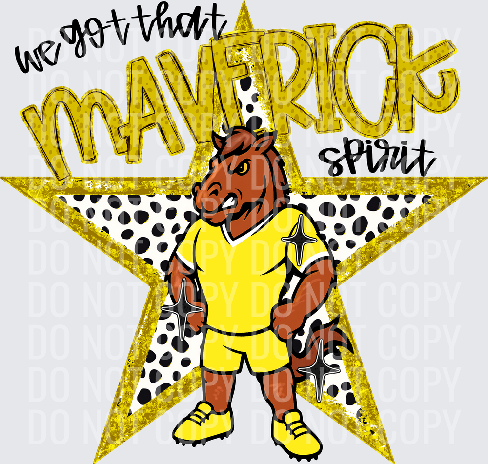 KayndiDesigns 09.26 We Got That Spirit Maverick Yellow