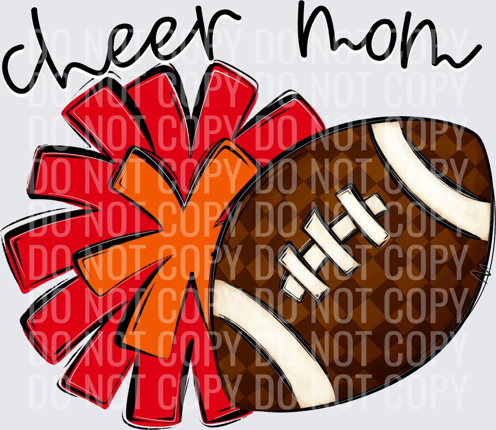 Cheer Mom - CC0926-0022 - Red-Orange
