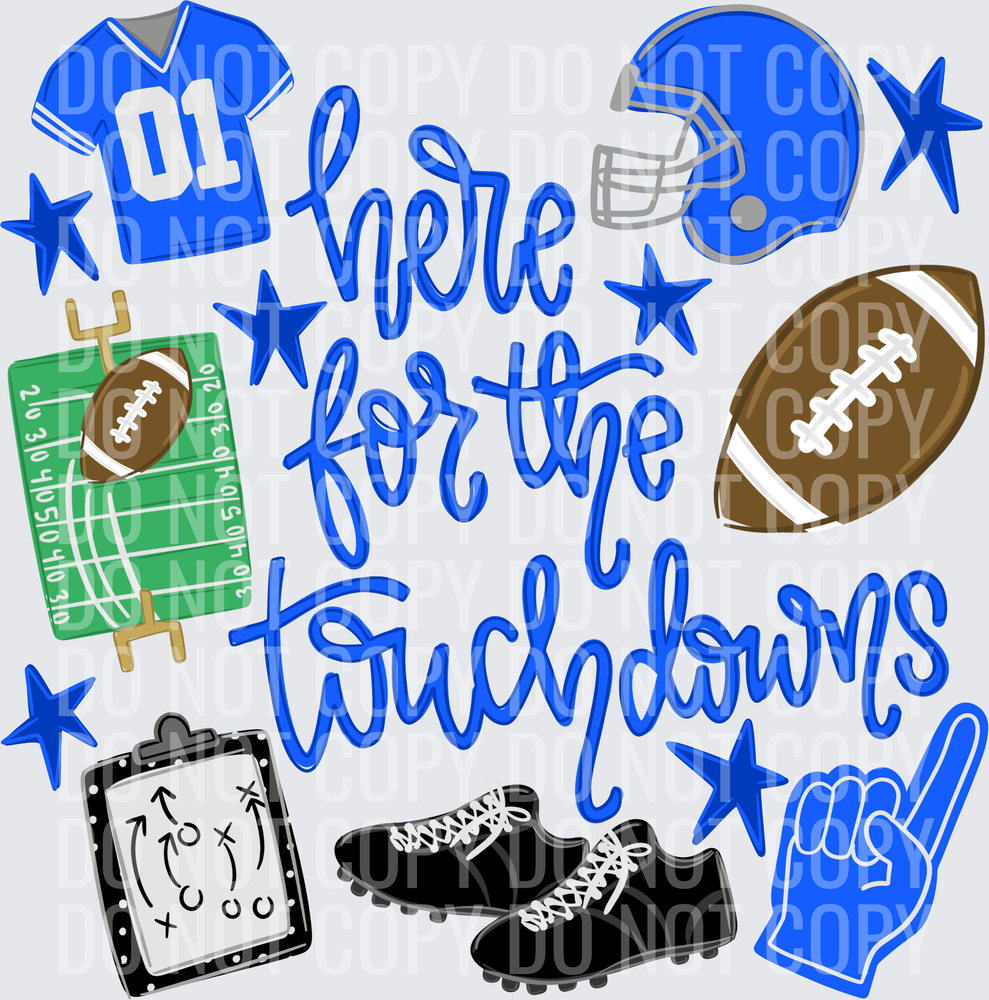 here for the touchdowns blue