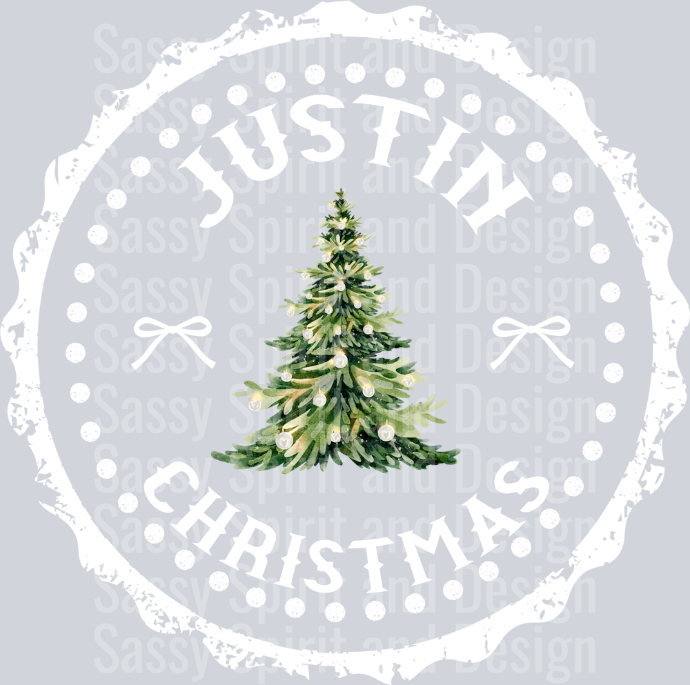 JUSTIN CHRISTMAS STAMP