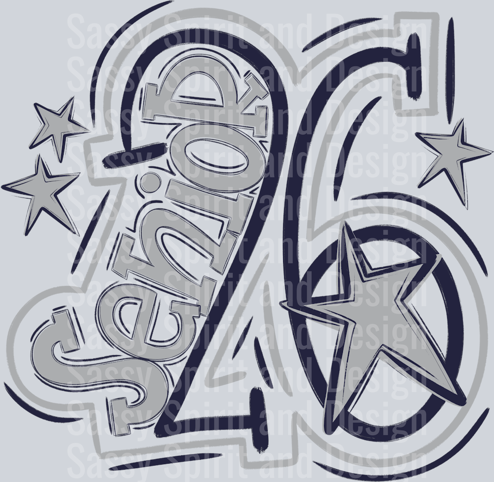 Senior 2026 Navy Lt Gray