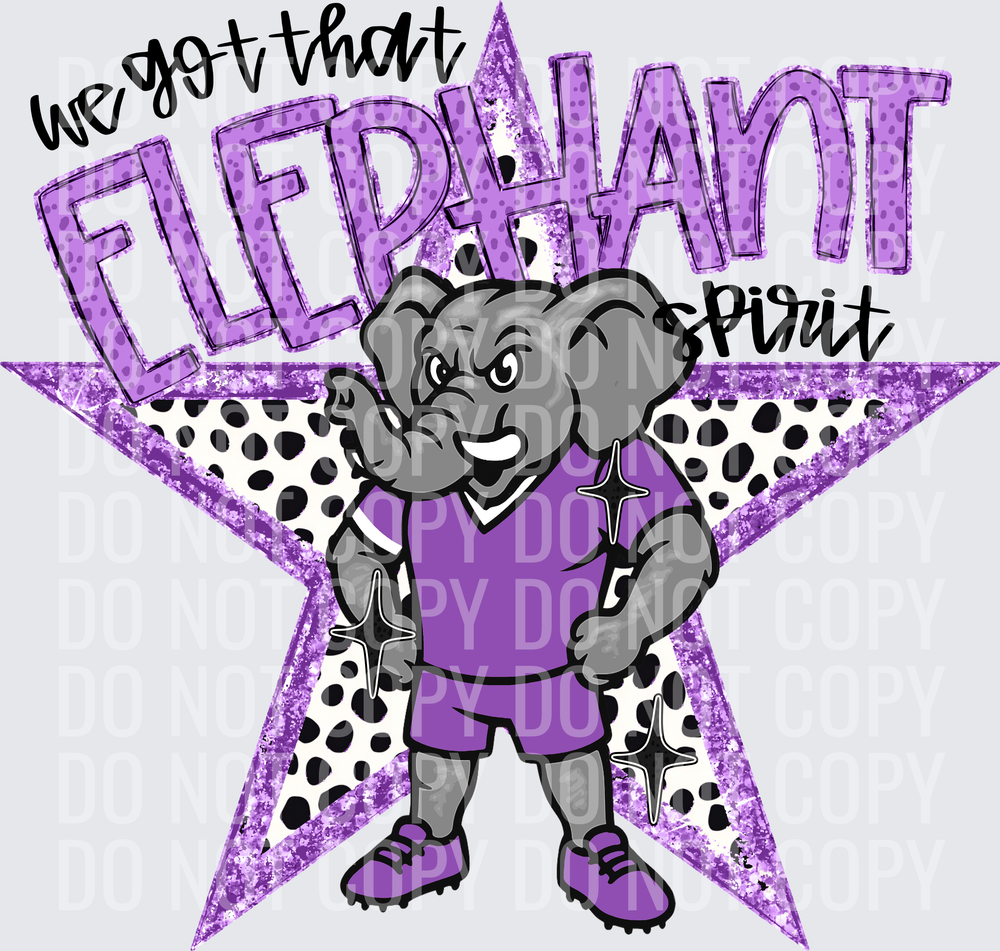 KayndiDesigns 09.26 We Got That Spirit Elephant Purple