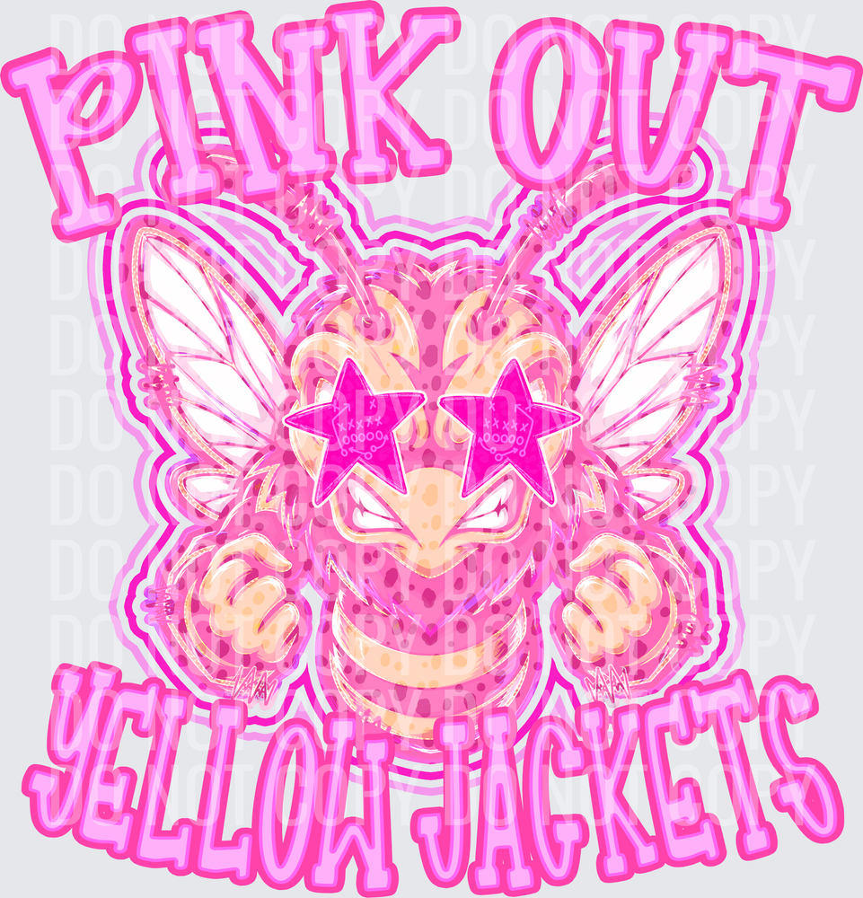 KayndiDesigns 09.26 Pink Out Yellow Jackets