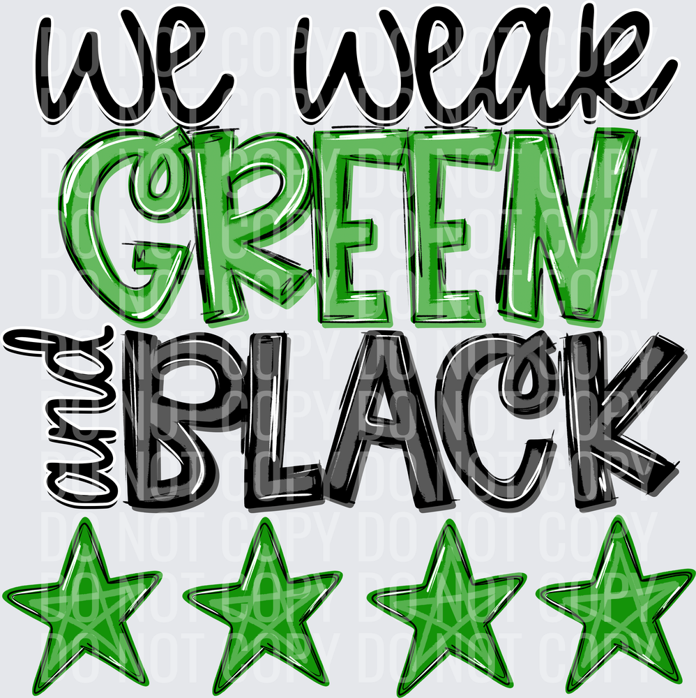 green and black