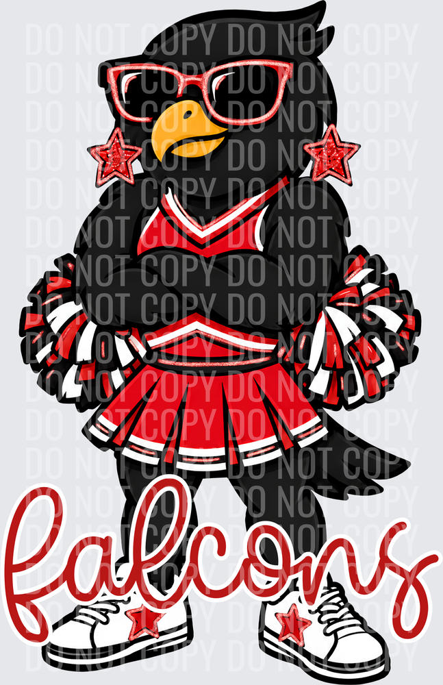 Falcons Cheer Red White Black