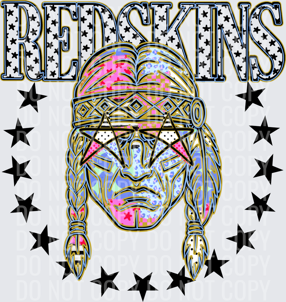 KayndiDesigns 09.26 Patchwork Varisty Stars Redskins