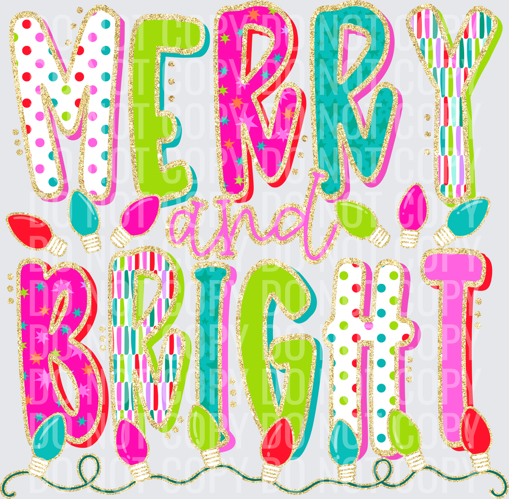 Merry and bright glitter