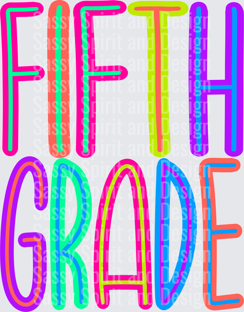 Back to School Brights FIFTH Grade
