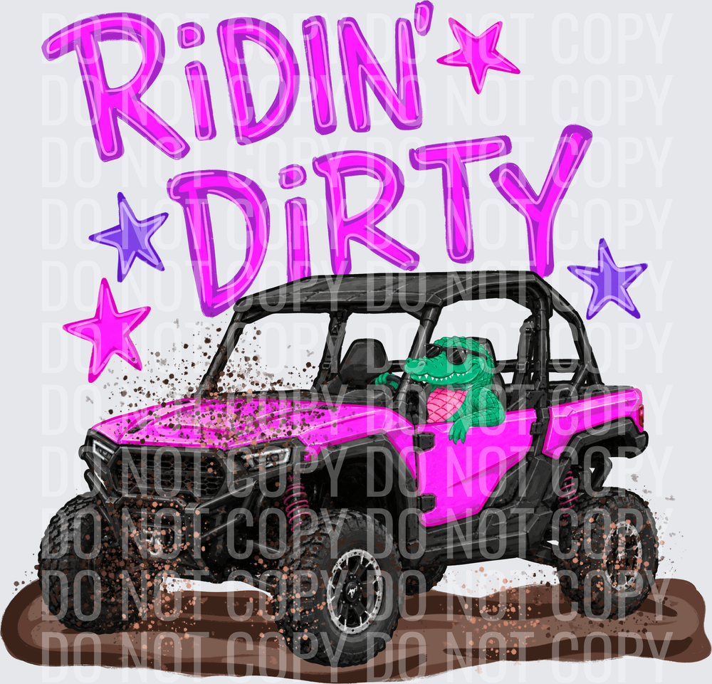 Ridin Dirty Side By Side Pink Gator