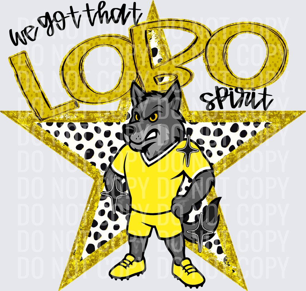 KayndiDesigns 09.26 We Got That Spirit Lobo Yellow